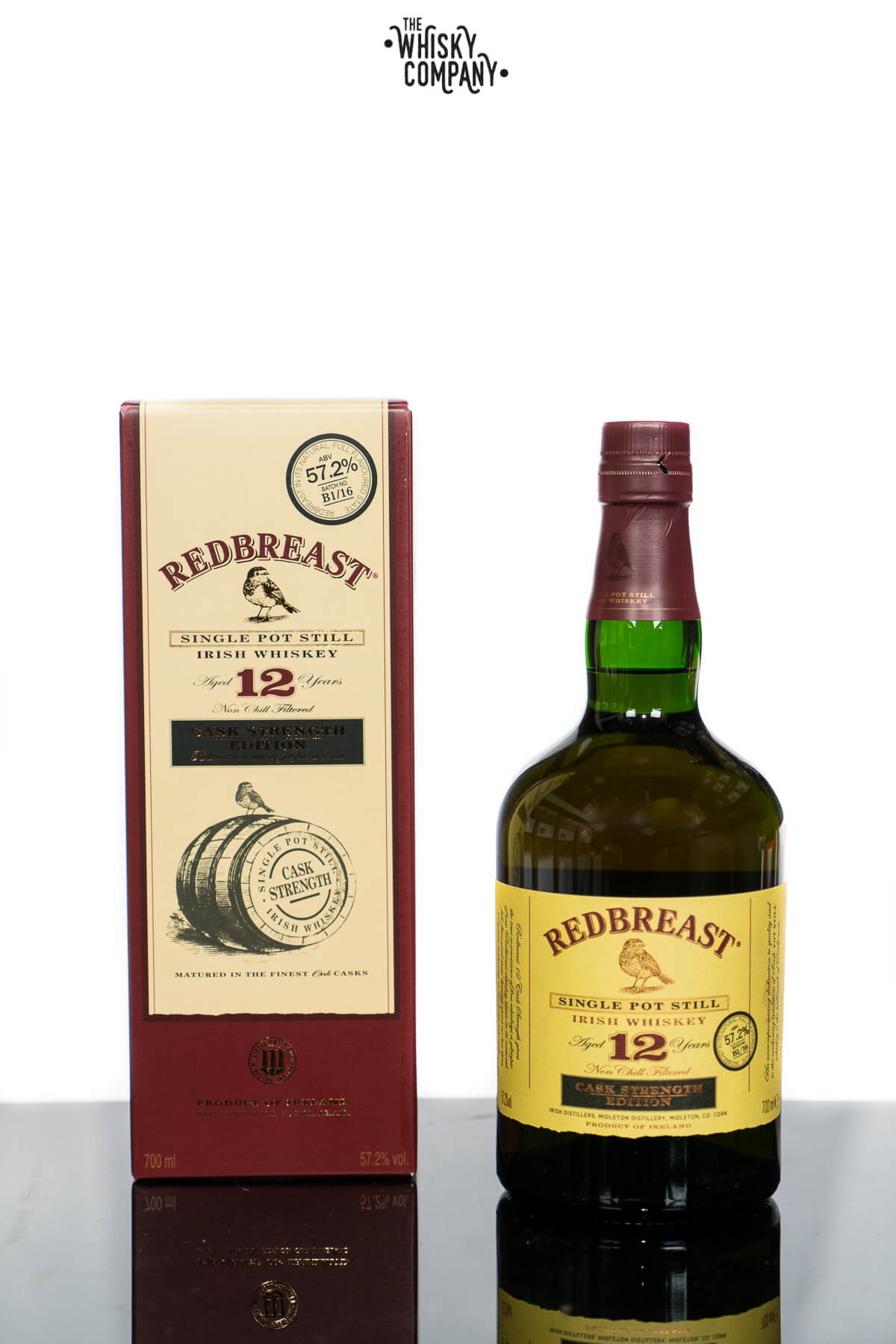 Redbreast Aged 12 Years Cask Strength Edition Irish Single Pot Still Whiskey (700ml)