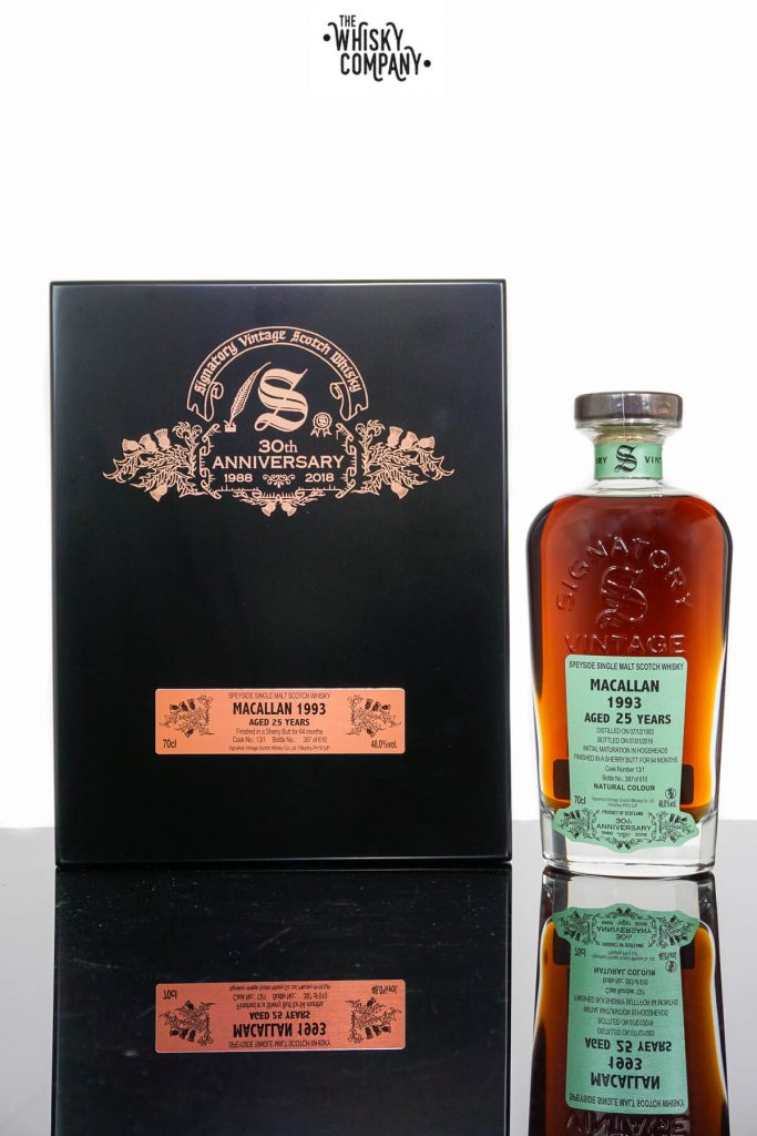 Macallan 1993 Aged 25 Years Signatory Vintage 30th Anniversary 700ml