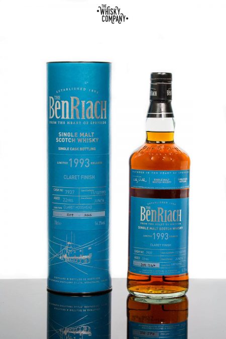 BenRiach 1993 Aged 22 Years Single Cask 7937 Batch 13 Claret Hogshead Speyside Single Malt Scotch Whisky (700ml)