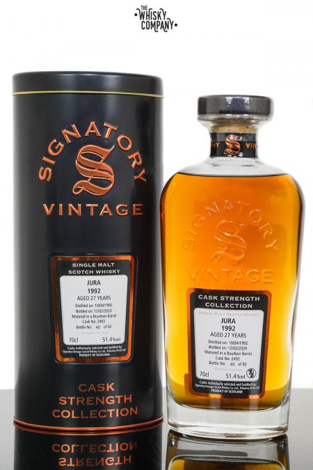Isle of Jura 1992 Aged 27 Years Cask Strength Single Malt Scotch Whisky - Signatory Vintage (700ml)