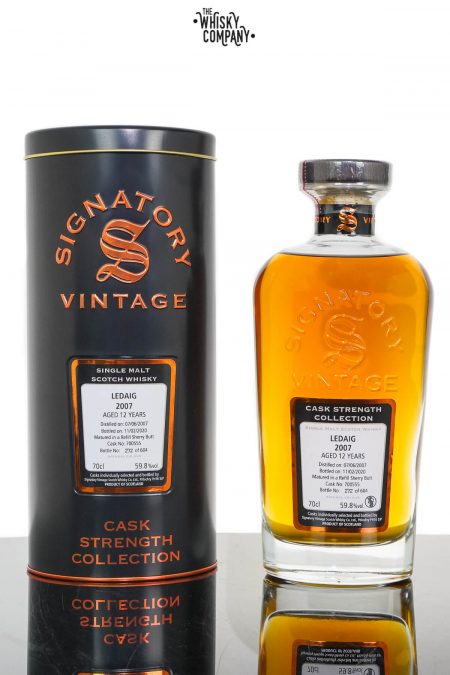 Ledaig 2007 Aged 12 Years Cask Strength Single Malt Scotch Whisky - Signatory Vintage (700ml)