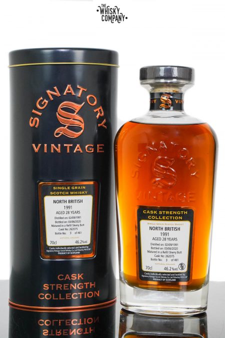 North British 1991 Aged 28 Years Cask Strength Single Grain Scotch Whisky – Signatory Vintage (700ml)