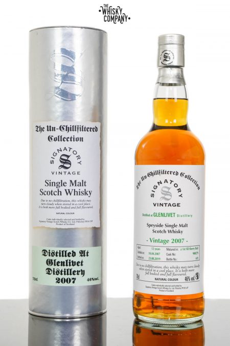 Glenlivet 2007 UCF Aged 12 Years Speyside Single Malt Scotch Whisky - Signatory Vintage (700ml)