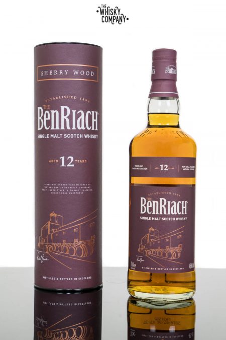 BenRiach Aged 12 Years Sherry Wood Speyside Single Malt Scotch Whisky (700ml)