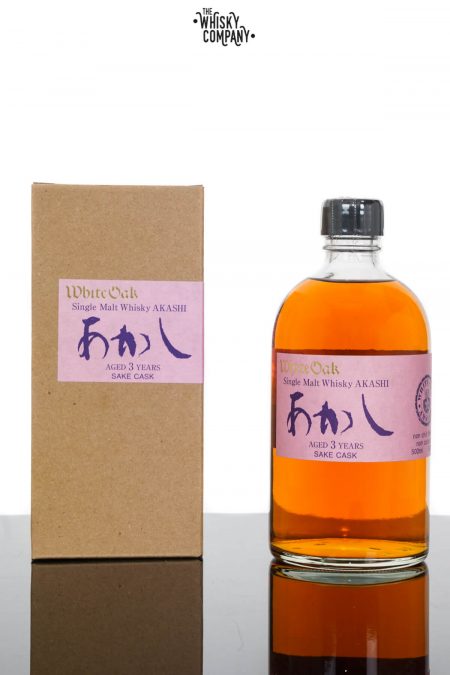 Akashi White Oak Sake Cask Aged 3 Years Japanese Single Malt Whisky (500ml)