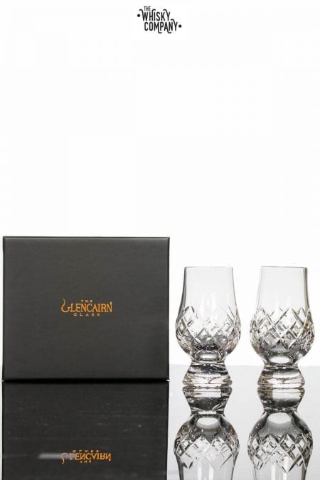 Glencairn Cut Crystal “Hatch” Two Whisky Tasting Glasses In Presentation Box