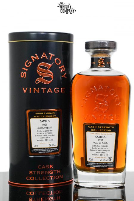 Cambus 1991 Aged 29 Years Single Grain Scotch Whisky - Signatory Vintage (700ml)