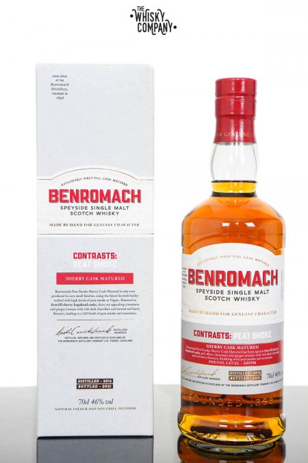 Benromach 2012 Contrasts Peat Smoke Sherry Matured Speyside Single Malt Scotch Whisky (700ml)