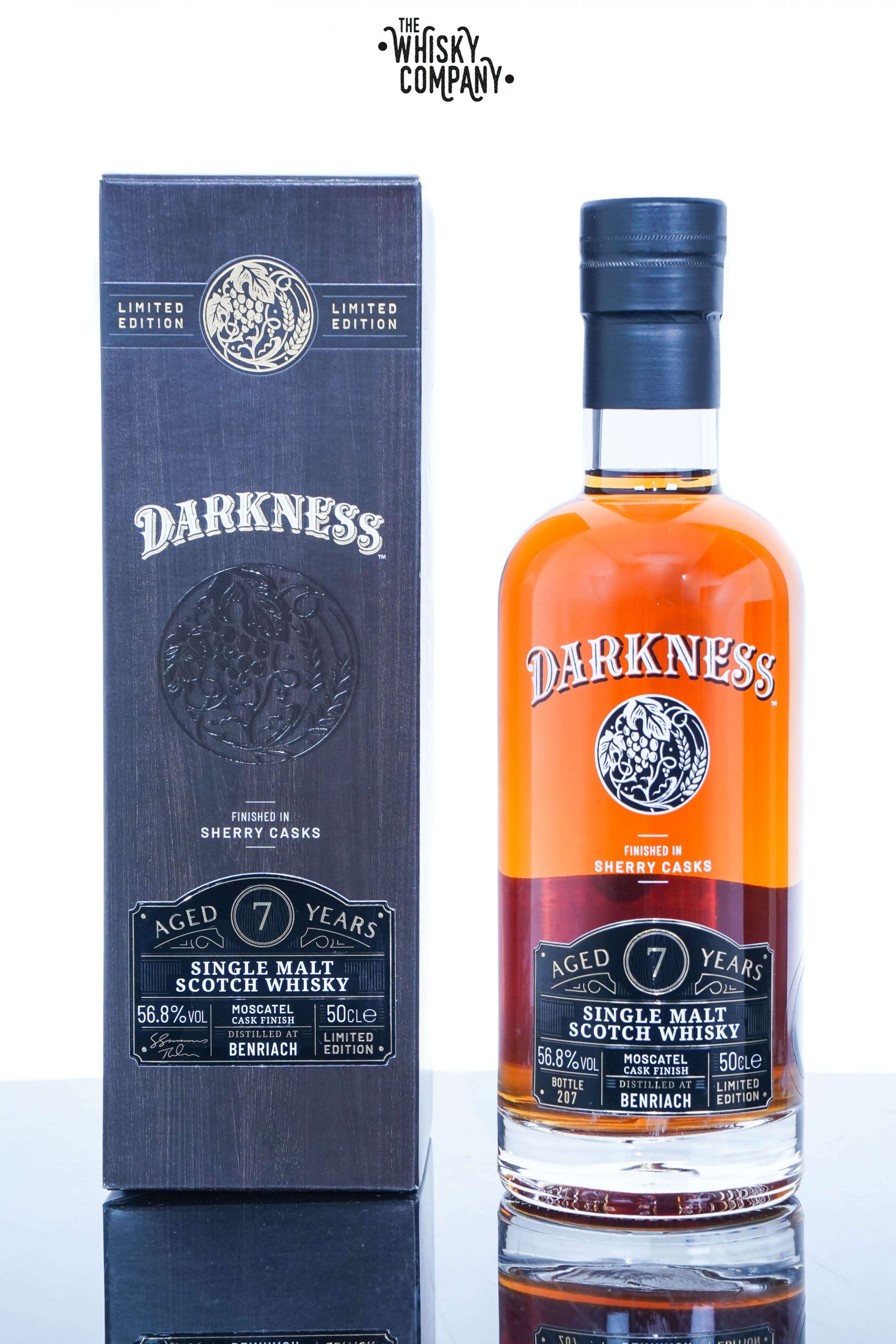 Benriach Aged 7 Years Moscatel Finish Single Malt Scotch Whisky – Darkness (500ml)