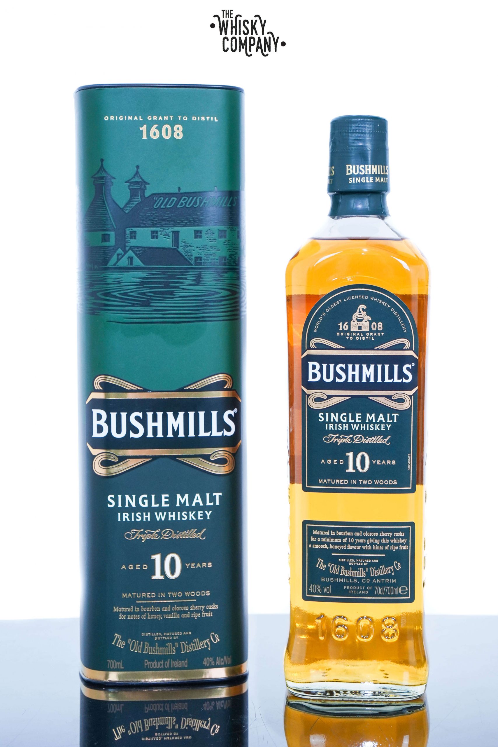 Bushmills Aged 10 Years Irish Single Malt Whiskey (700ml)