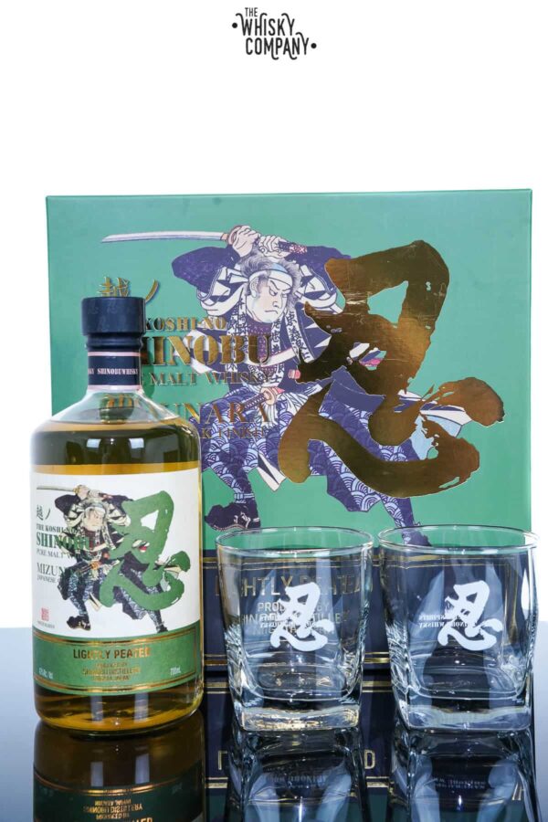 The Koshi-No Shinobu Lightly Peated Pure Malt Japanese Whisky - Mizunara Oak Gift Pack (700ml)