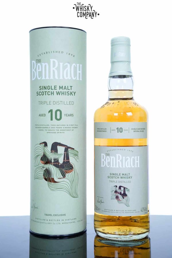 BenRiach Aged 10 Years Old Triple Distilled Speyside Single Malt Scotch Whisky (700ml)