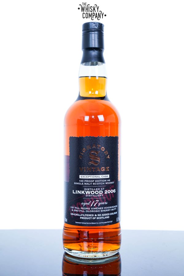 Linkwood 2006 Aged 17 Years Single Malt Scotch Whisky - 100 Proof Exceptional Collection By Signatory Vintage (700ml)