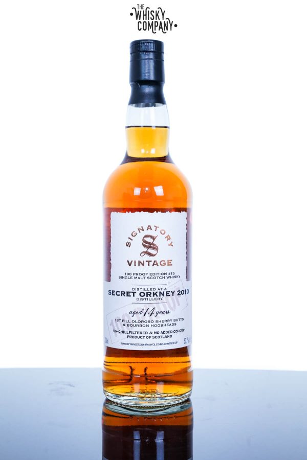 Secret Orkney 2010 Aged 14 Years Single Malt Scotch Whisky - 100 Proof Collection by Signatory Vintage (700ml)