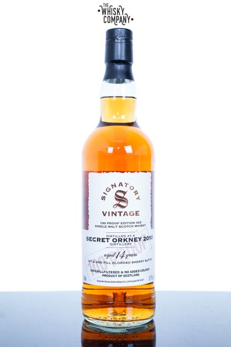 Secret Orkney 2010 Aged 14 Years Single Malt Scotch Whisky - 100 Proof Collection by Signatory Vintage #23 (700ml)